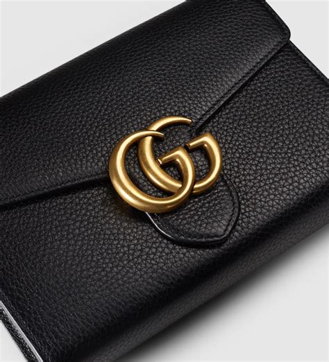 black gucci purse with chain|Gucci mini wallet on chain.